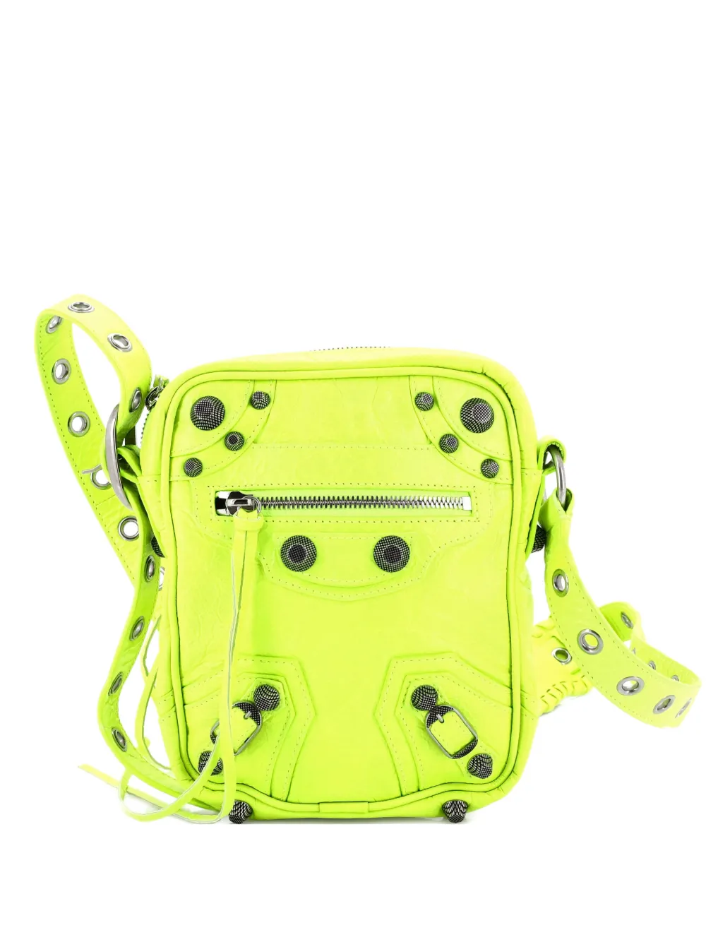 Balenciaga Pre-Owned Le Cagole Giant Studs Leather crossbody bag - Yellow