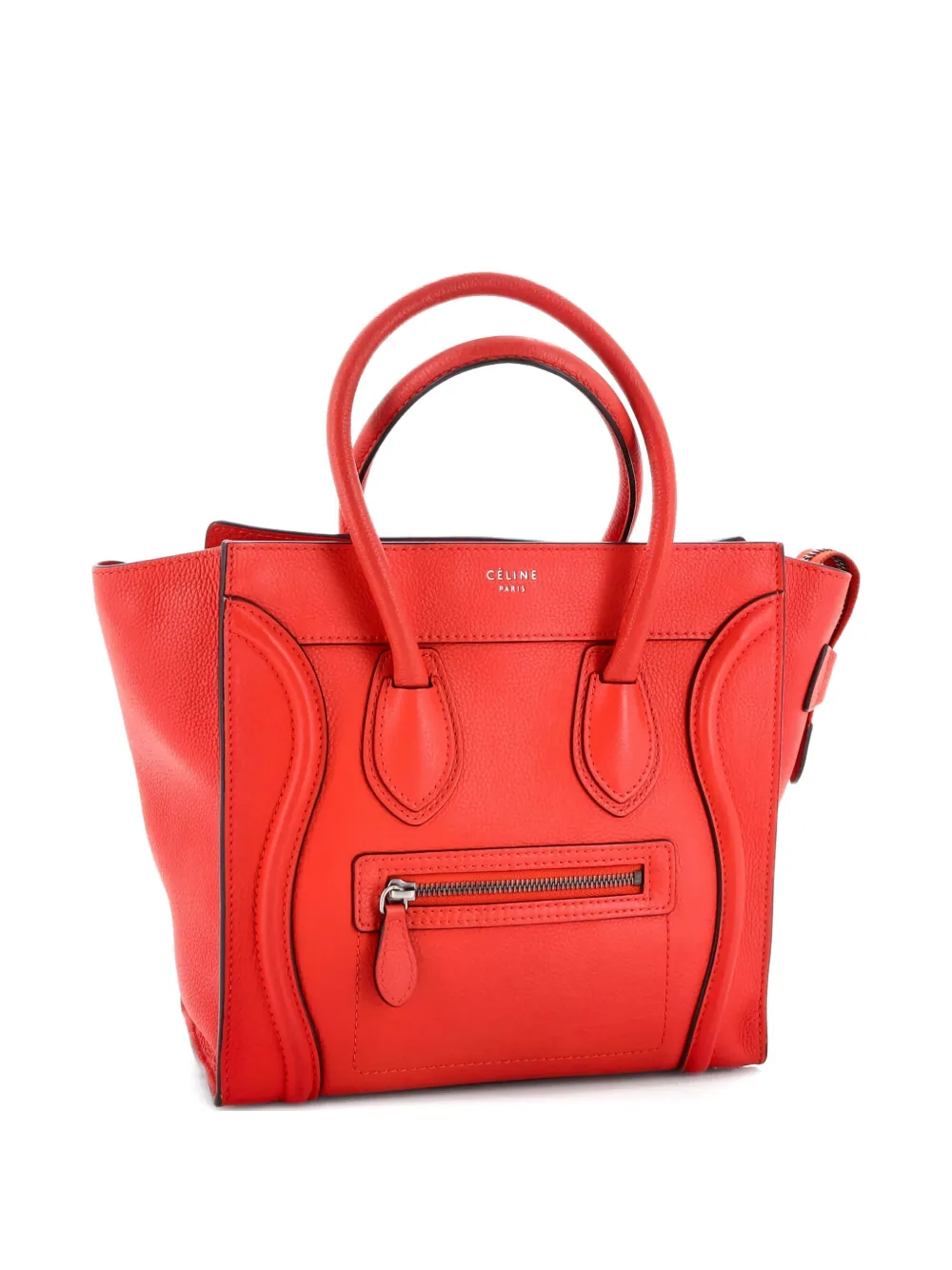 Celine Pre-Owned Luggage Bag Smooth Leather Micro tote bag - Rosso