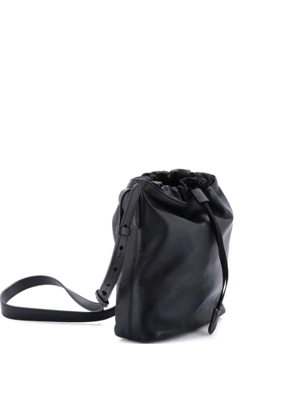 Nano Bag Monogram Shadow Leather Bucket Bag