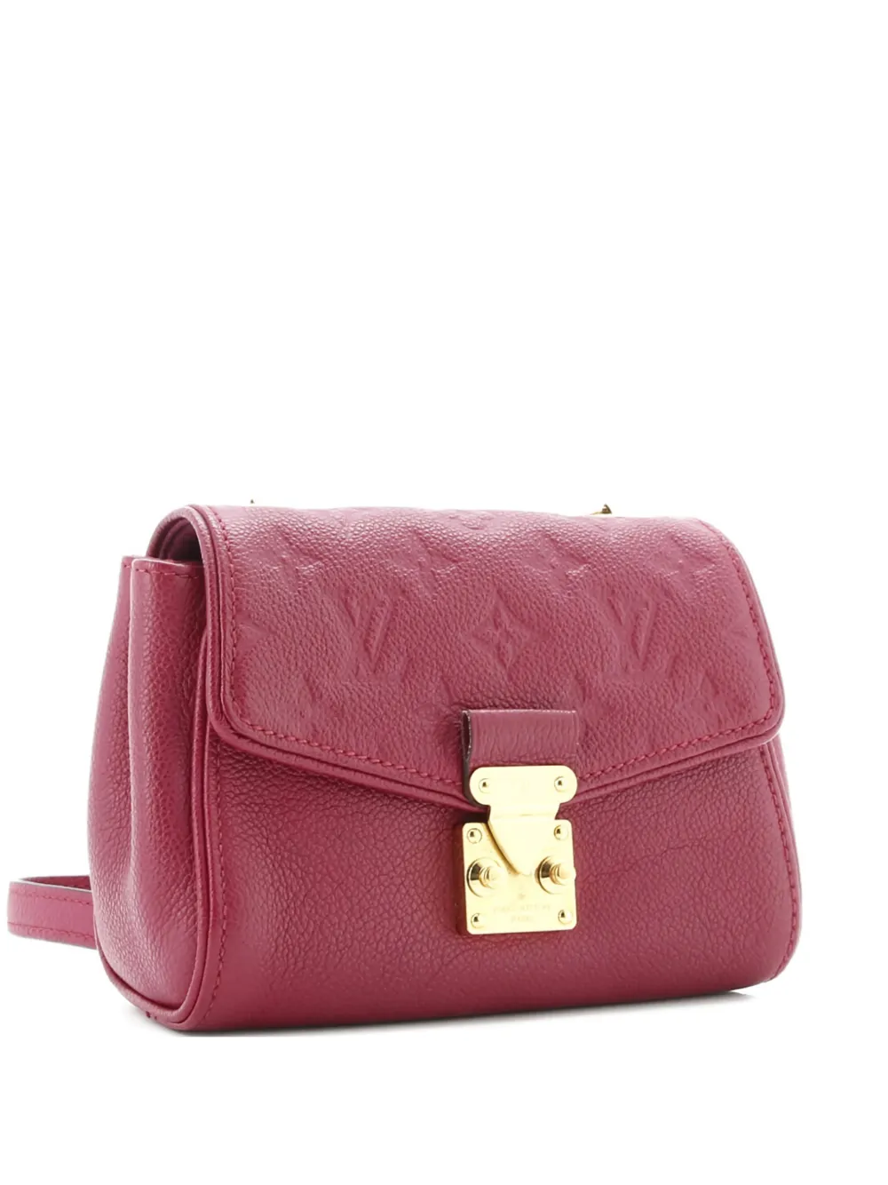 Pre-owned Louis Vuitton Saint Germain Handbag Monogram Empreinte Leather Bb Crossbody Bag In Red