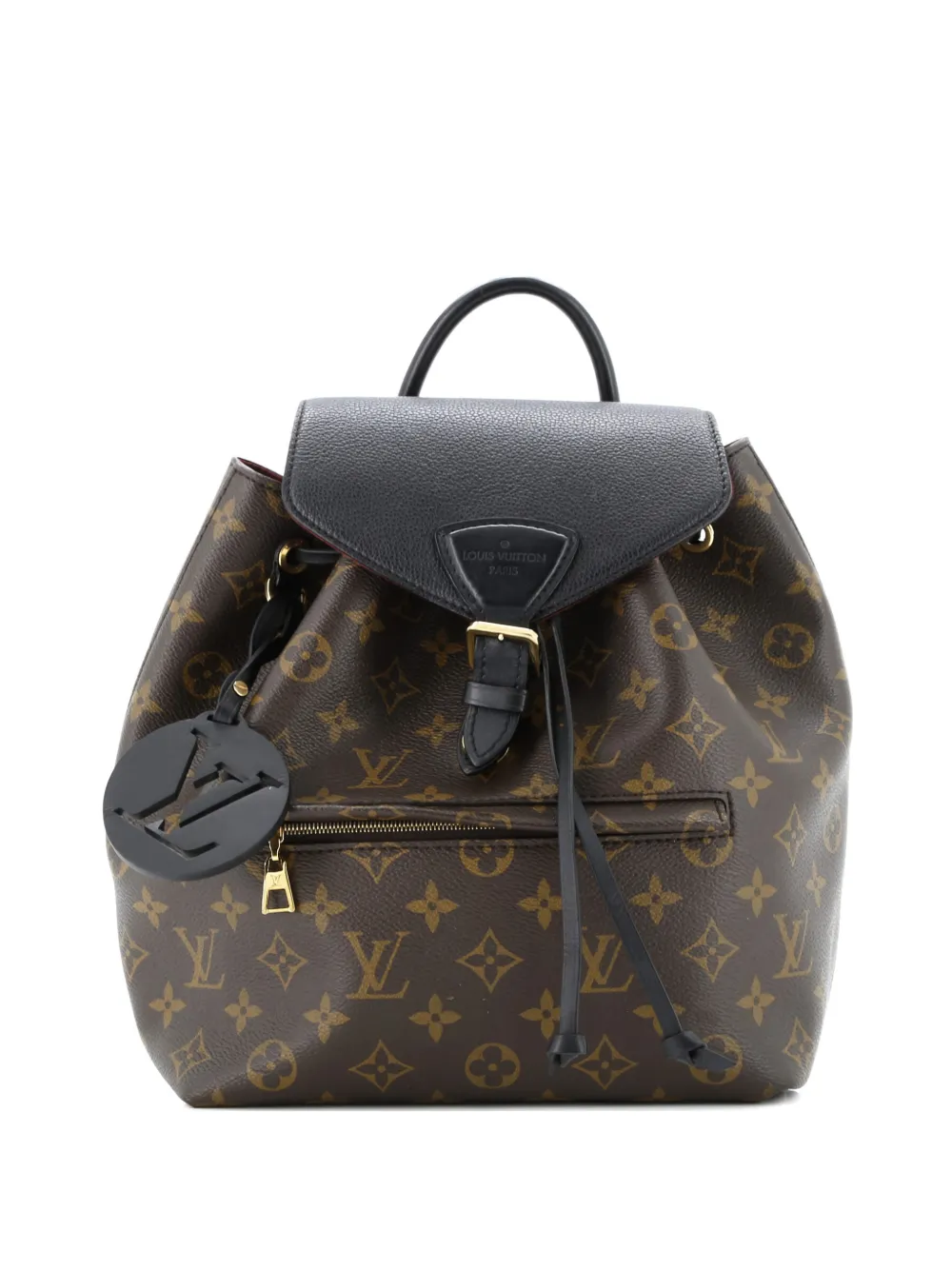 Louis Vuitton Pre-Owned Zaino Montsouris NM PM in pelle e tela con monogramma - Nero