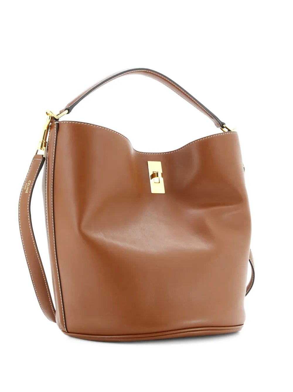 Celine Pre-Owned 16 Bag Leather bucket bag - Marrone