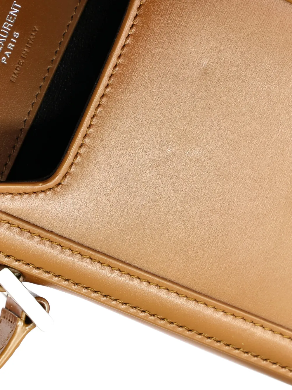 Pre-owned Saint Laurent Solferino Bag Leather Mini Crossbody Bag In Brown