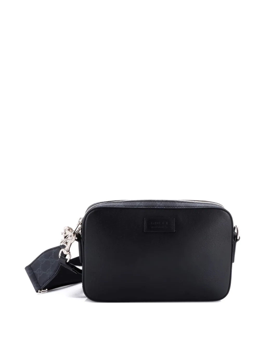 Gucci Pre-Owned Camera Bag Leather and GG Coated Canvas Small crossbody bag - Nero