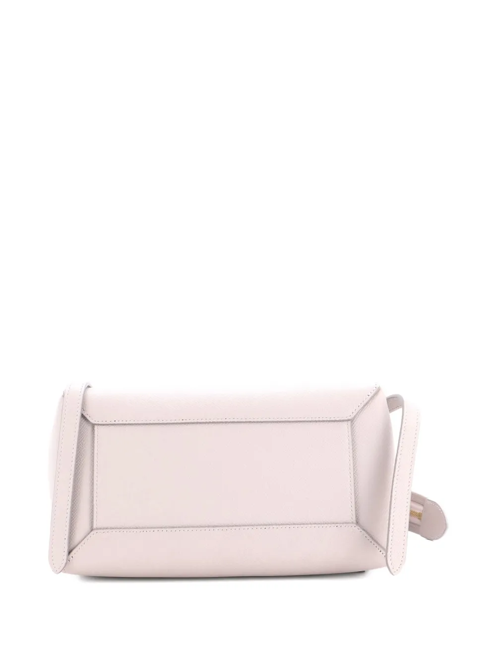 CELINE Pre-owned Belt Bag Textured Leather Micro Satchel In Gray