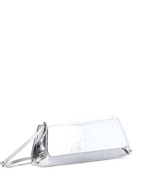 Givenchy Pre-Owned Voyou Strap Crocodile Embossed Leather East West clutch bag