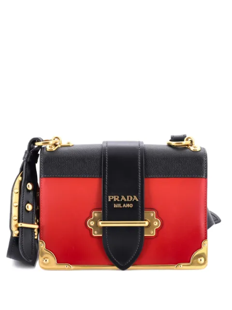 Prada Pre-Owned Cahier Crystal Embellished Leather Small crossbody bag