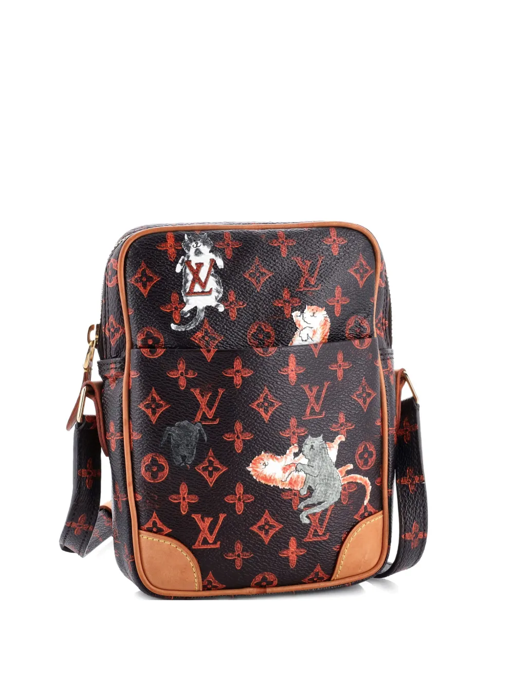 Louis Vuitton Pre-Owned Paname Bag Limited Edition Grace Coddington Catogram Canvas MM crossbody bag - Marrone