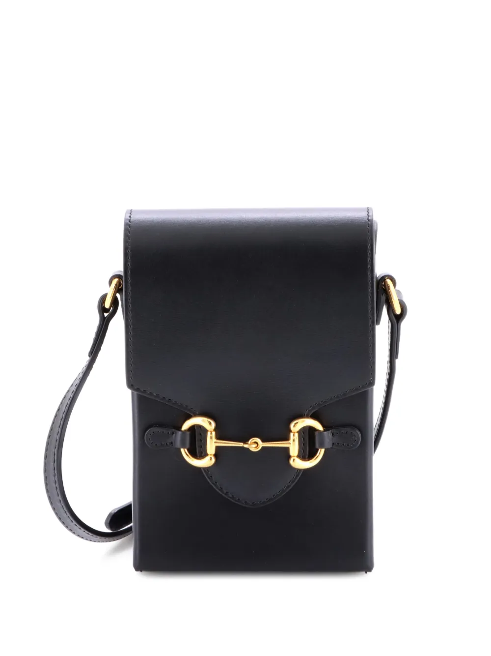 Gucci Pre-Owned Horsebit 1955 Leather Mini crossbody bag - Nero