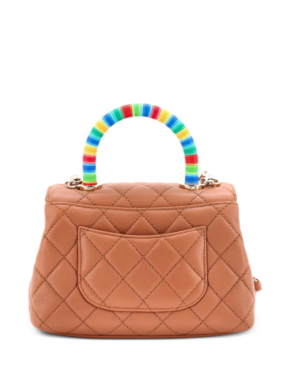 CHANEL Pre-Owned bolsa Coco Top Handle Bag Quilted Goatskin with Multicolor Handle Extra Mini | Estilos de archivo | Image 2