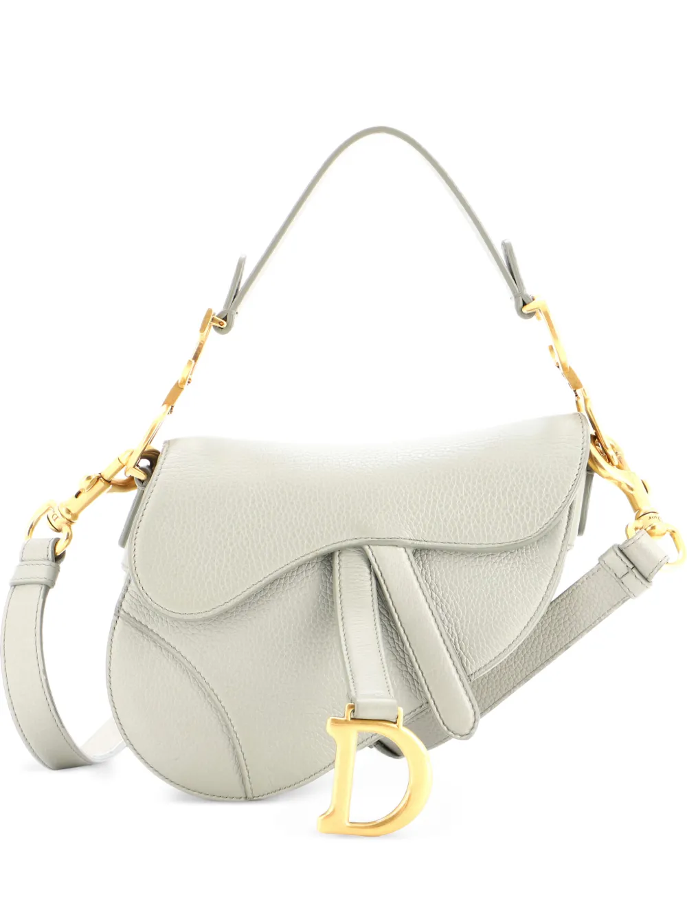 Christian Dior Pre-Owned Saddle Handbag with Strap Leather Mini shoulder bag - Verde