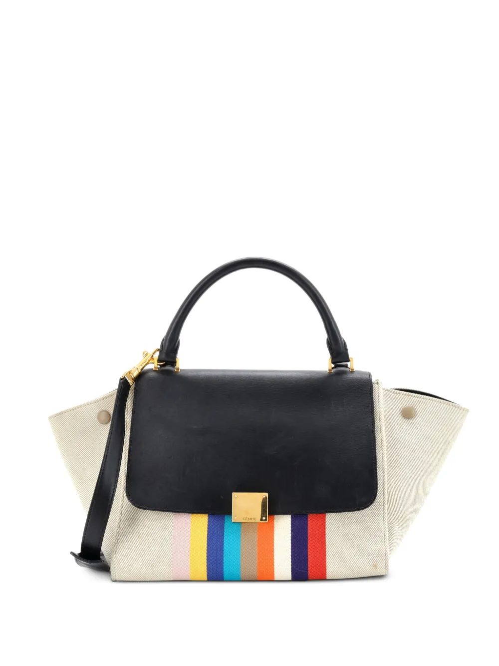 Celine Pre-Owned Multicolor Trapeze Bag Leather and Felt Medium satchel - Multicolore