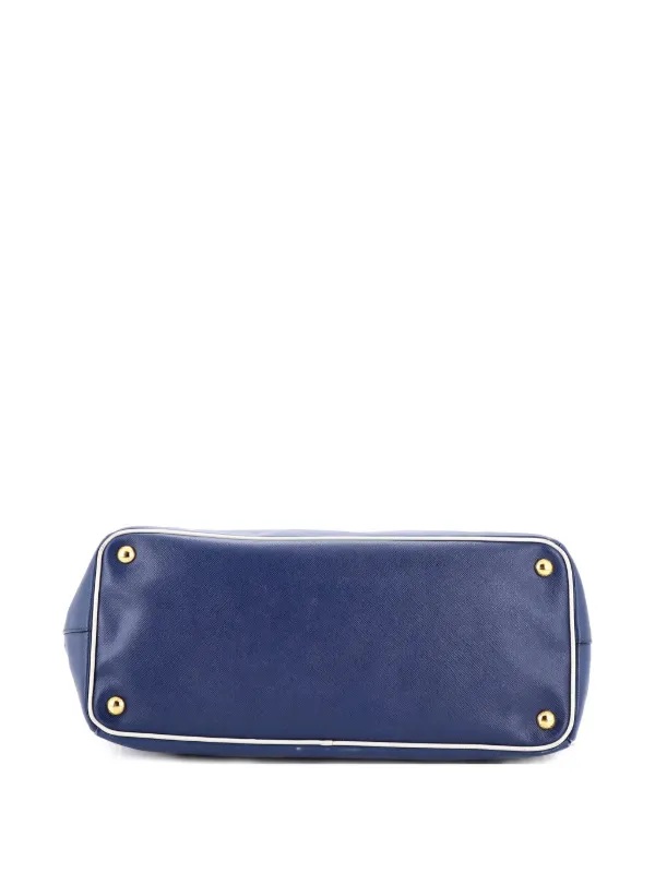 Prada Pre-Owned ダブル ジップ ルクス サフィアーノレザー ラージ 