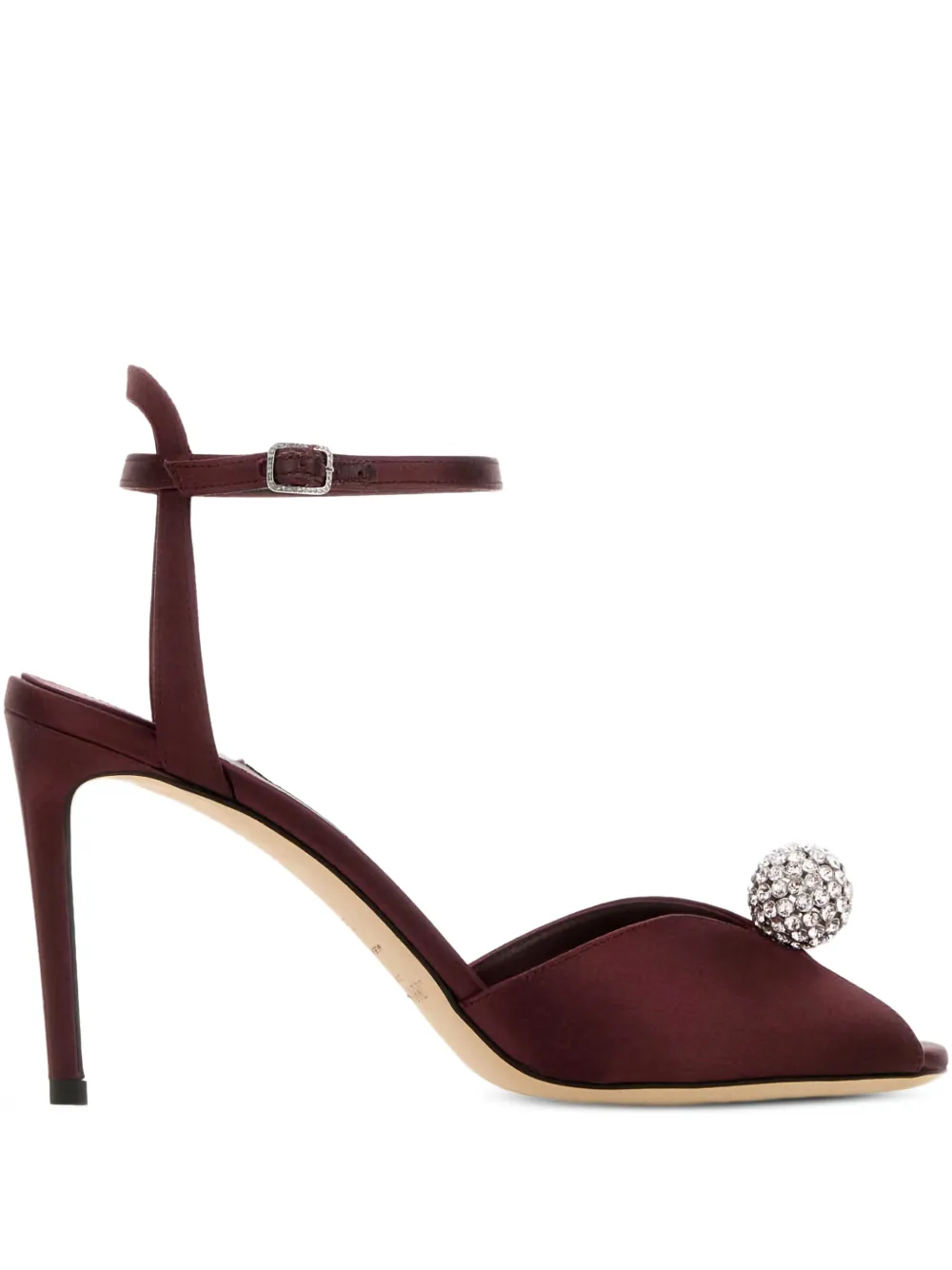 Jimmy Choo 85mm Sacora satin sandals | Red | Image 1