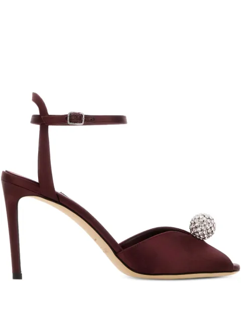 Jimmy Choo sandalias Sacora de satén con tacón 85mm