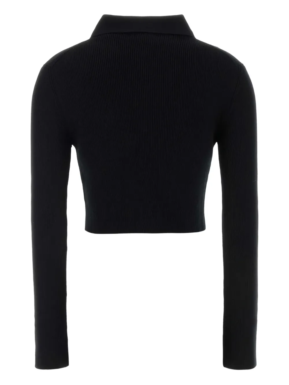 Jil Sander Vest met polokraag en knopen Zwart