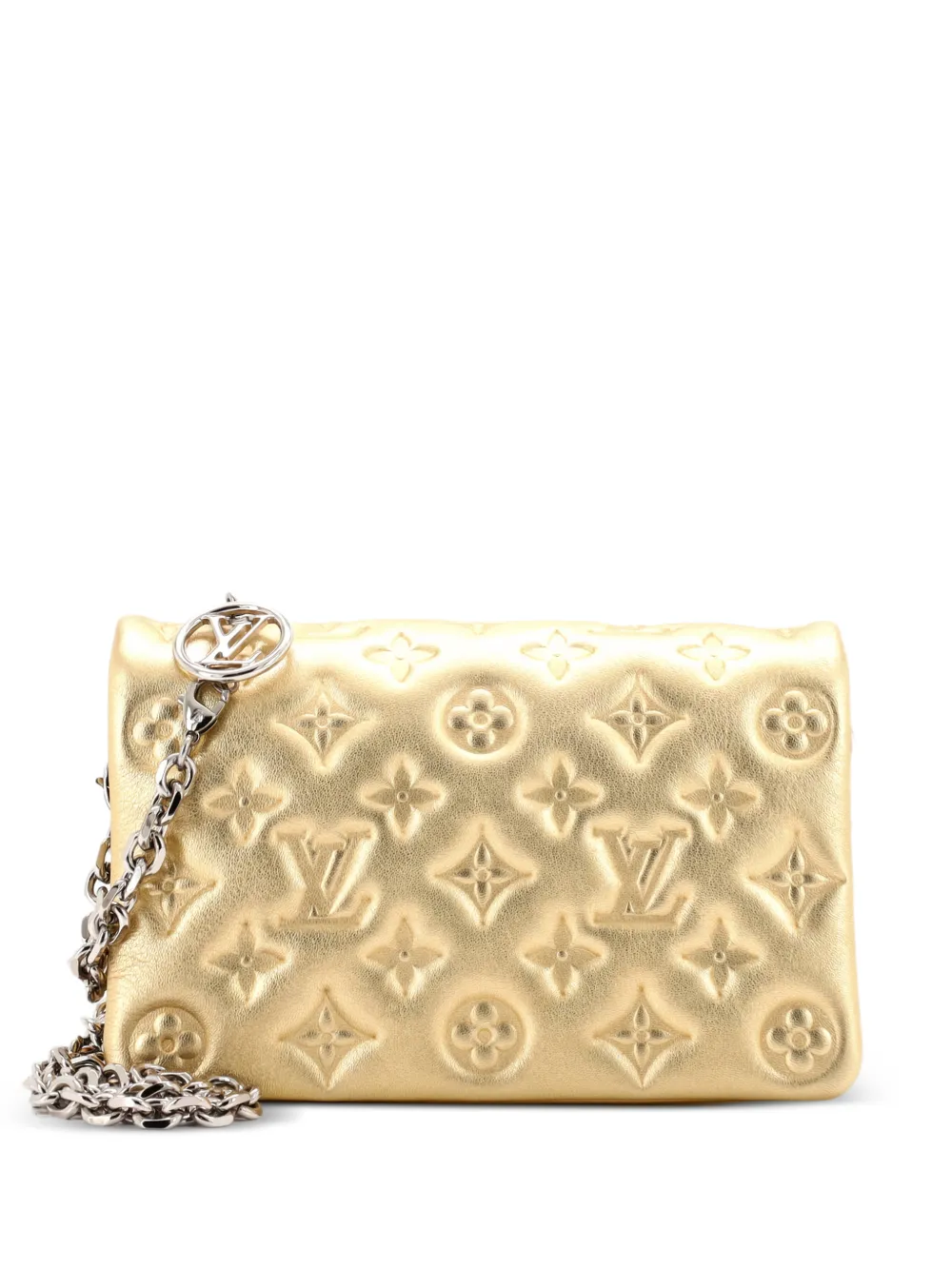Louis Vuitton Pre-Owned Coussin Pochette Monogram Embossed Lambskin crossbody bag - Oro