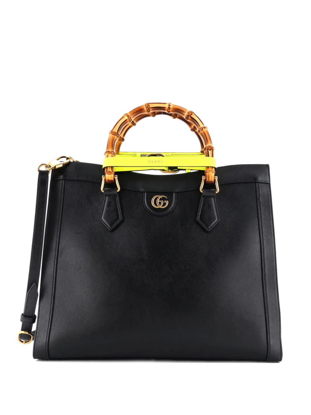 Gucci Pre-Owned Diana NM Bamboo Handle Leather Medium tote bag - Nero