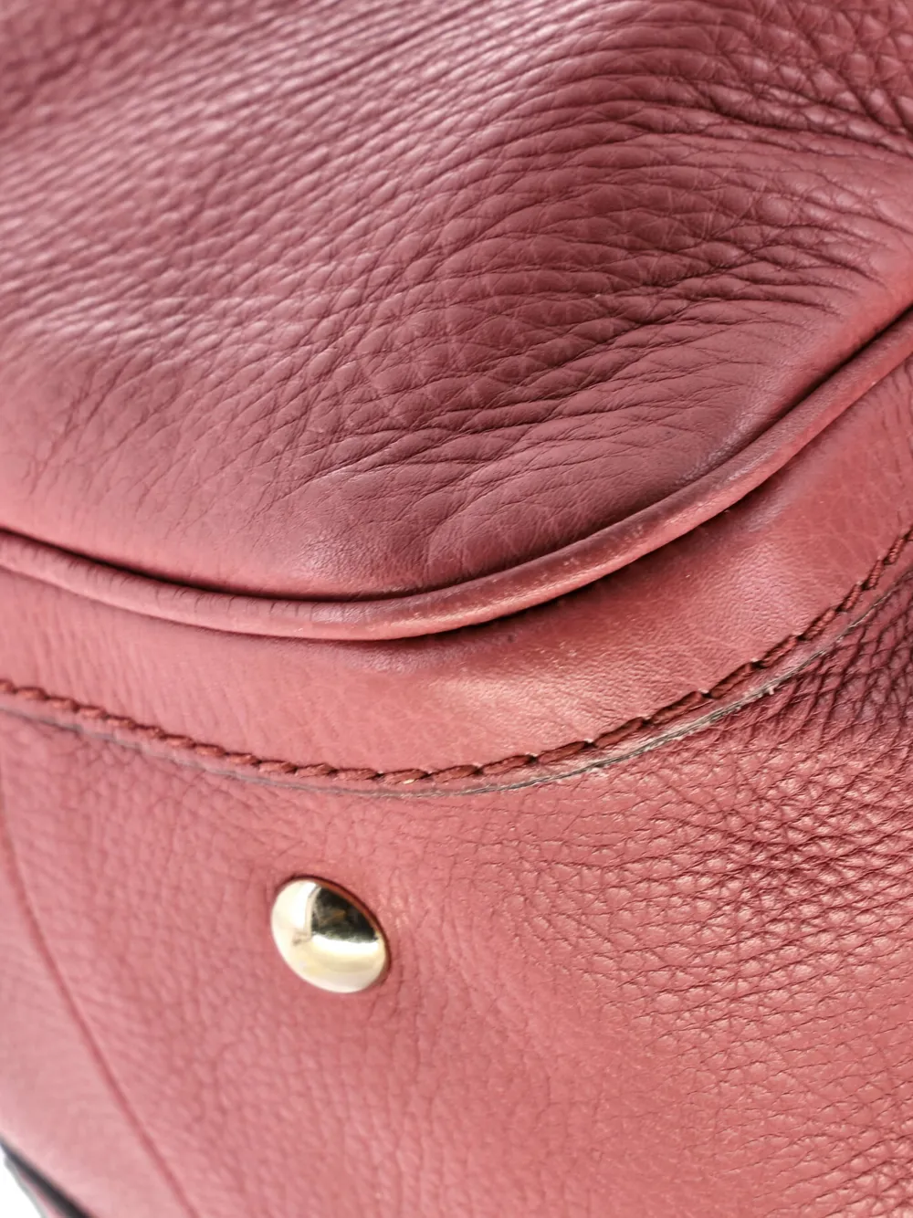 Pre-owned Gucci Vintage Web Boston Bag Leather Medium Satchel In Pink