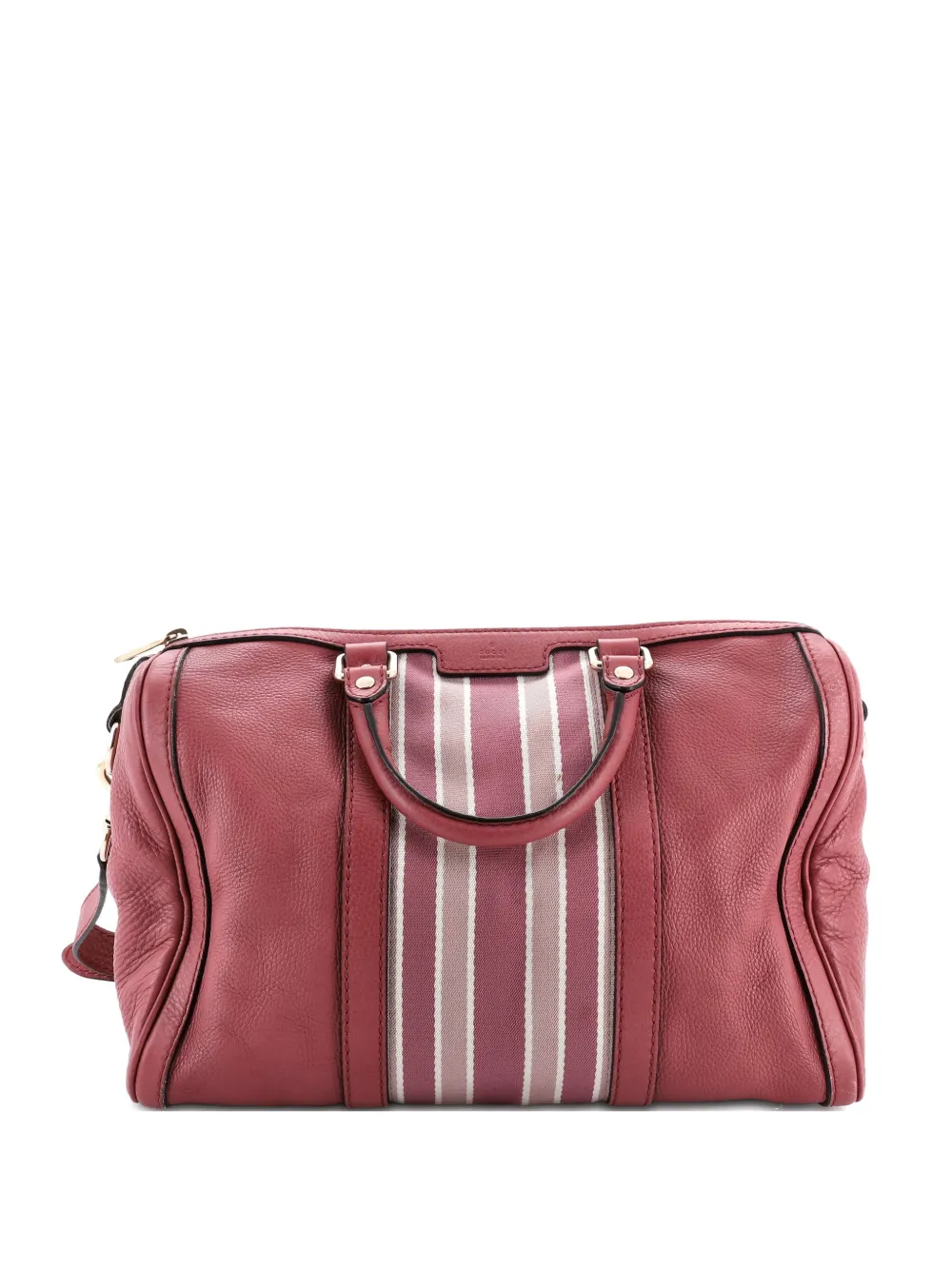 Gucci Pre-Owned Vintage Web Boston Bag Leather Medium satchel - Rosa