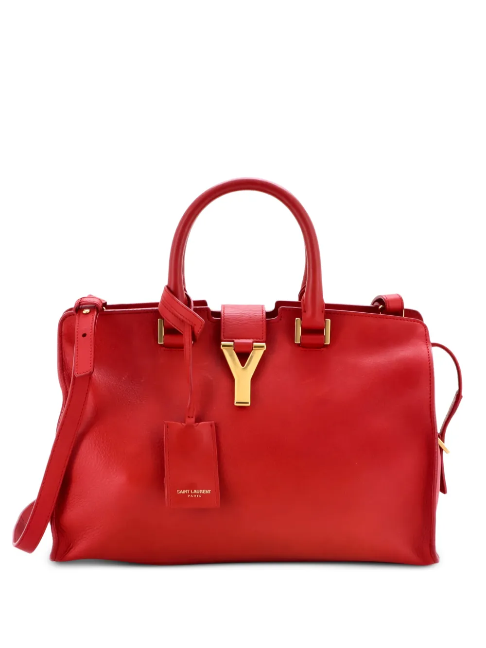 Saint Laurent Pre-Owned Classic Y Cabas Leather Small satchel - Rosso