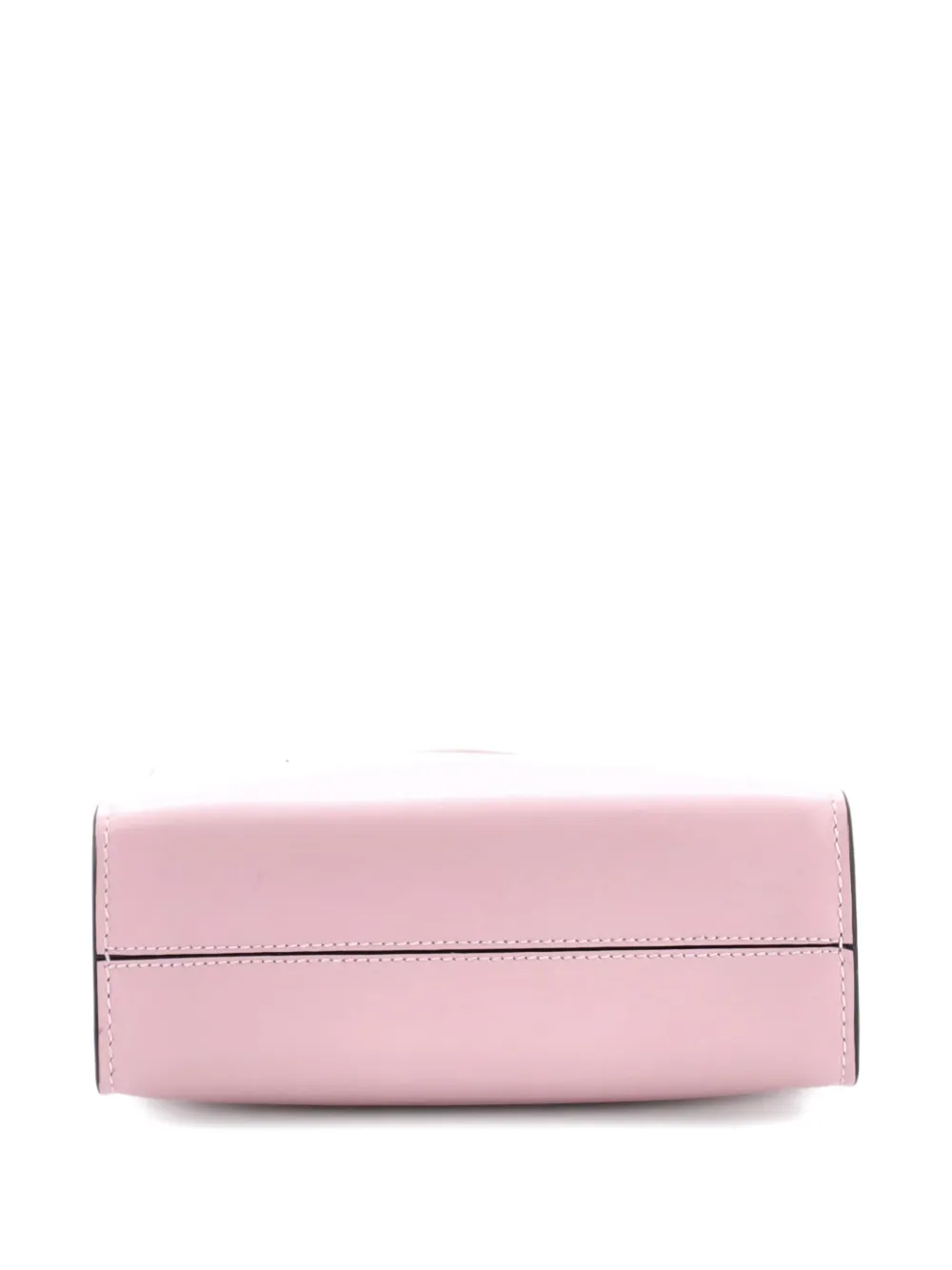 PRADA Pre-owned Logo Drill Tote Leather Mini Crossbody Bag In Pink