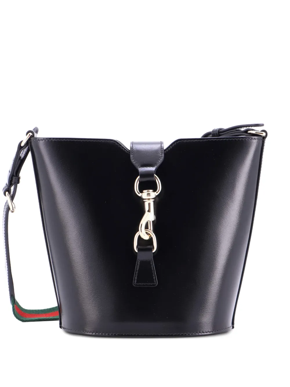 Gucci Pre-Owned Jackie Web Leather bucket bag - Nero