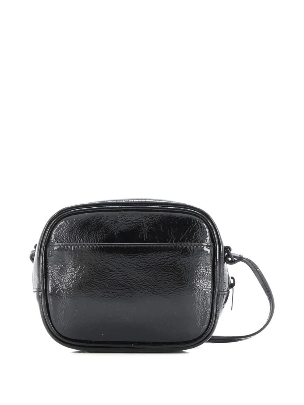 SAINT LAURENT Pre-owned Classic Monogram Blogger Sequins And Patent Small Crossbody Bag In Black