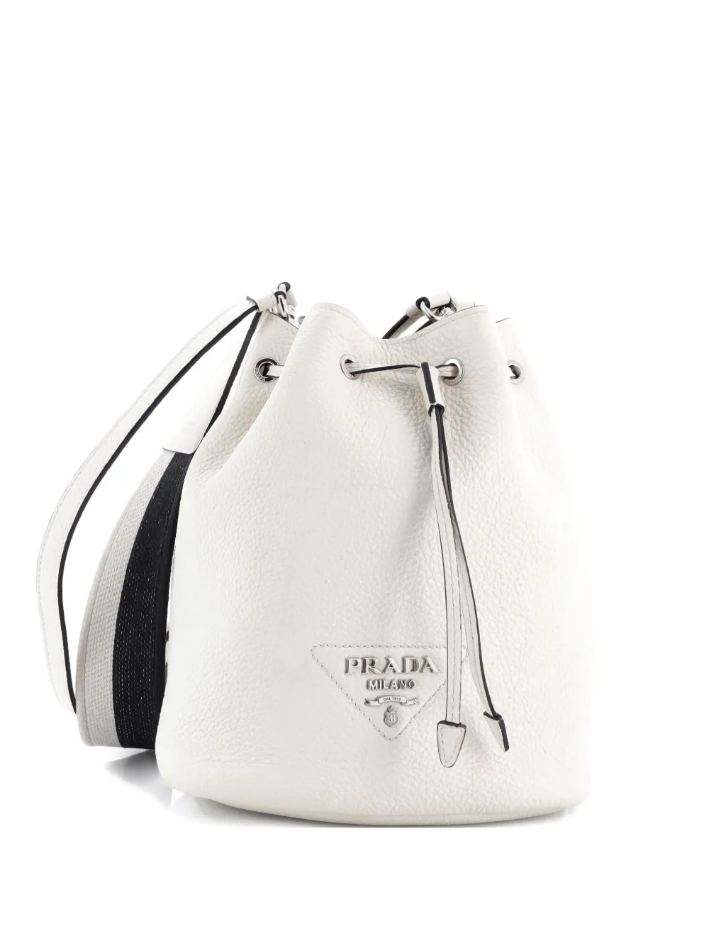 Prada Pre-Owned Flou Vitello Daino Small bucket bag - Toni neutri