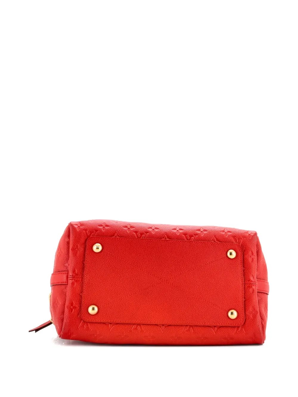 Pre-owned Louis Vuitton Speedy Bandouliere Bag Monogram Empreinte Leather 30 Satchel In Red