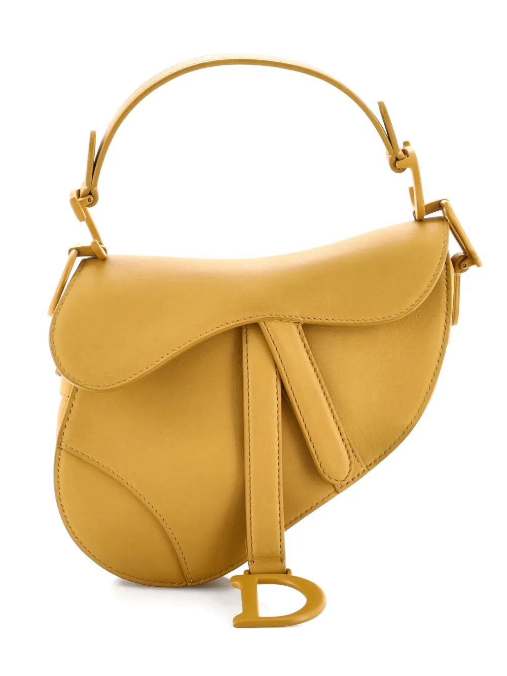 Christian Dior Pre-Owned Ultra Matte Saddle Handbag Leather Mini shoulder bag - Giallo