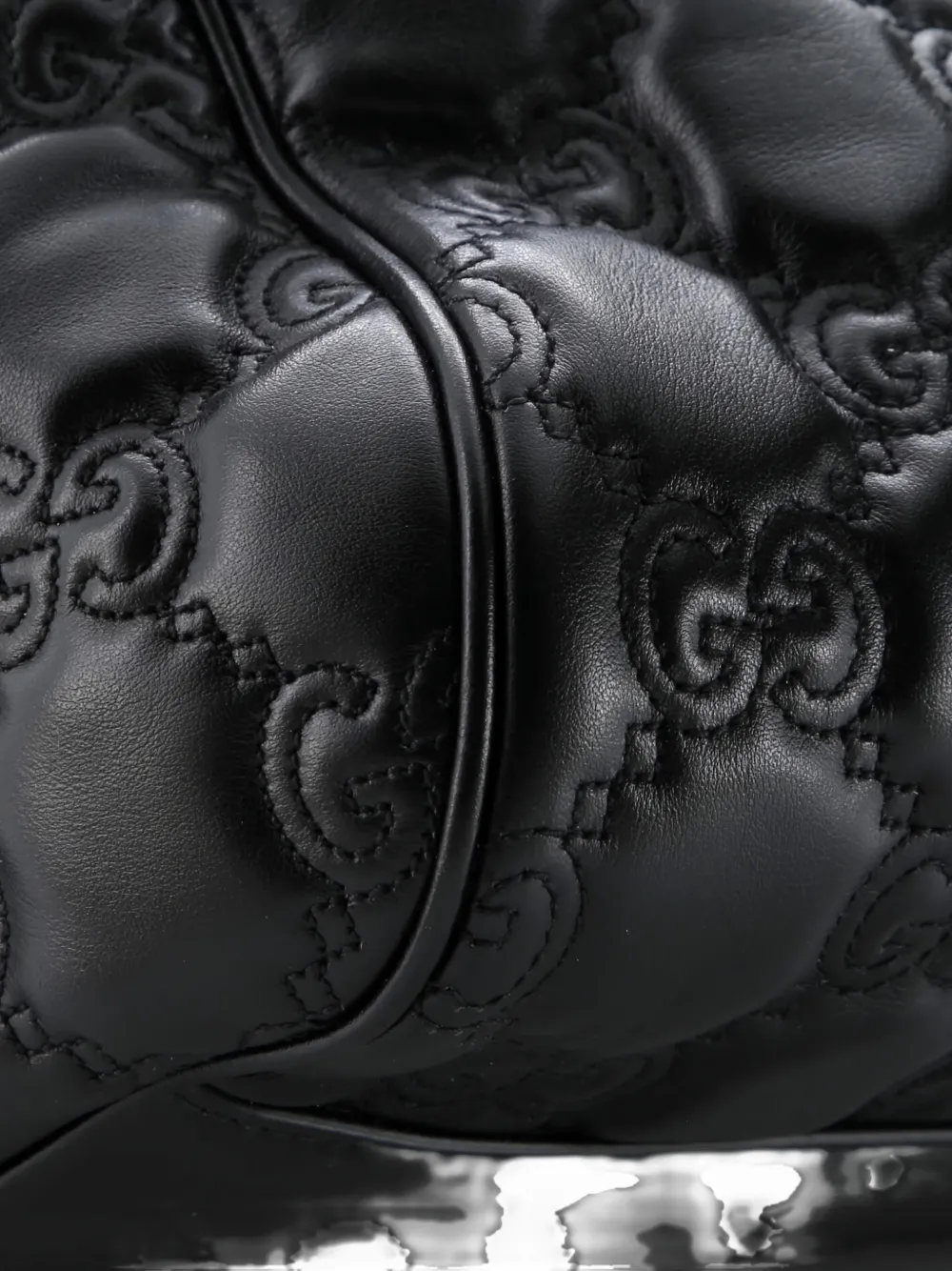 Pre-owned Gucci Ophidia Convertible Boston Top Handle Bag Gg Matelasse Leather Medium Satchel In Black