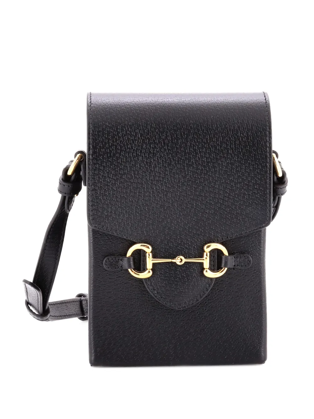 Gucci Pre-Owned Horsebit 1955 Leather Mini crossbody bag - Nero