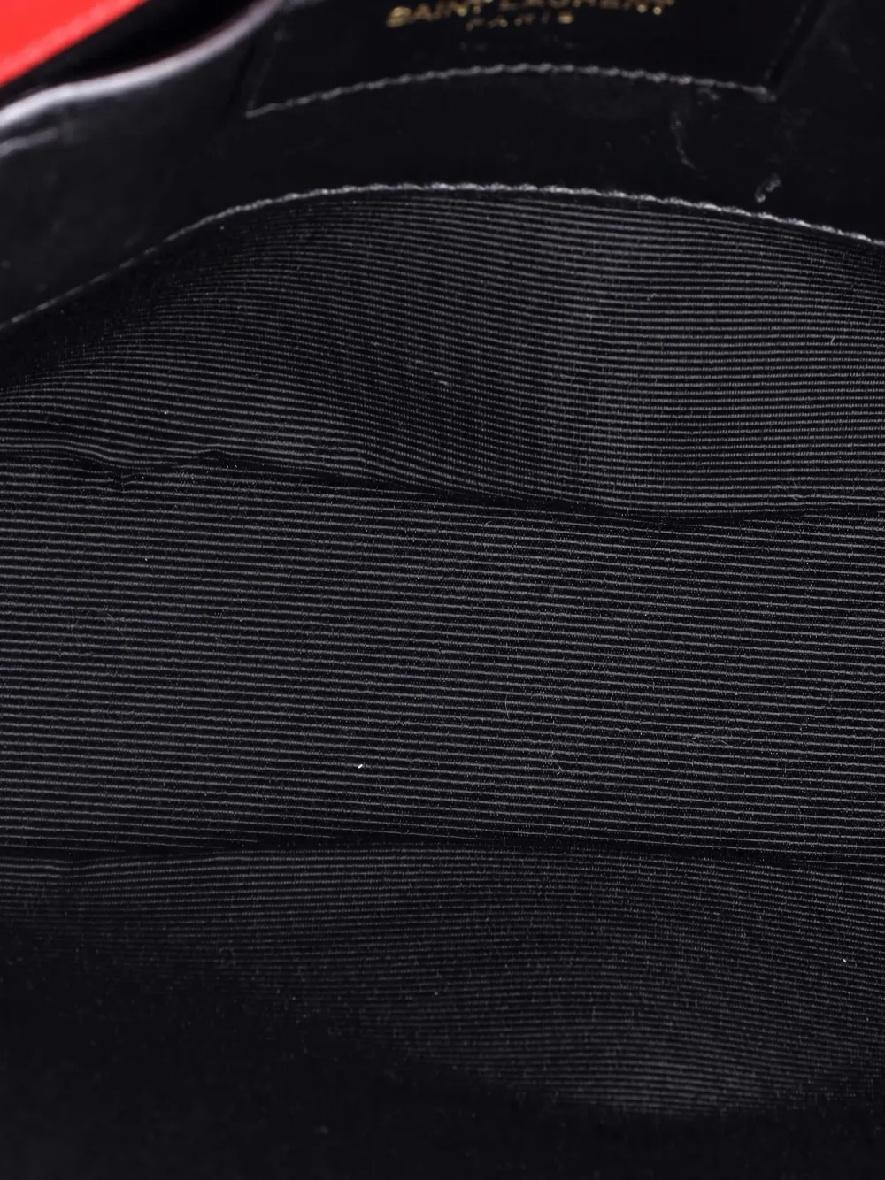 Pre-owned Saint Laurent Classic Monogram Grainy Leather Medium Crossbody Bag In Red