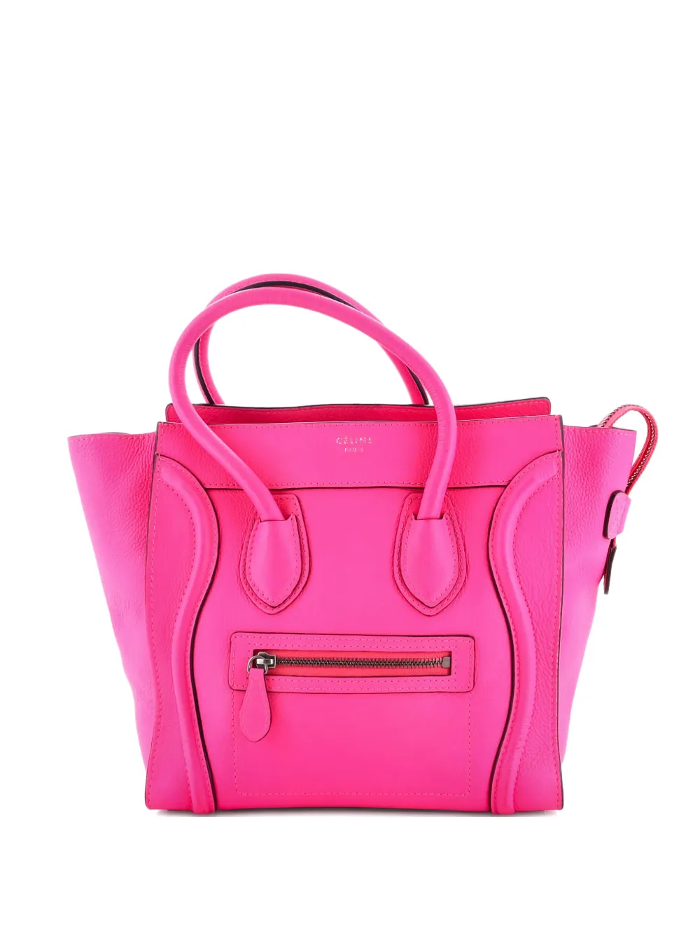Celine Pre-Owned Luggage Bag Grainy Leather Micro tote bag - Rosa