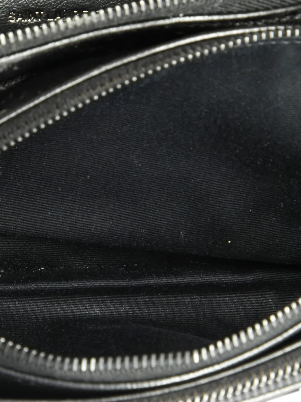 Pre-owned Saint Laurent Angie Chain Shoulder Bag Quilted Leather Small Crossbody Bag In Black