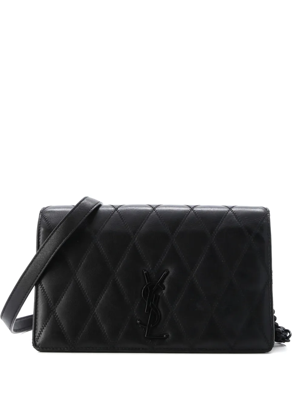 Saint Laurent Pre-Owned Angie Chain Shoulder Bag Quilted Leather Small crossbody bag - Nero