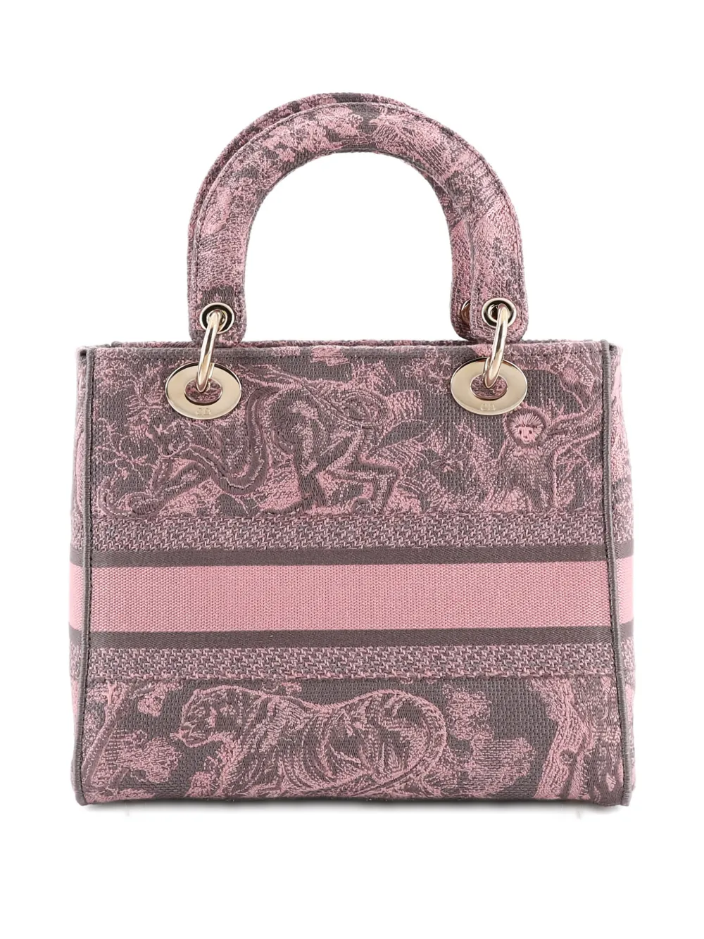 Toile De Jouy Lady D-Lite Bag Embroidered Canvas Tote Bag