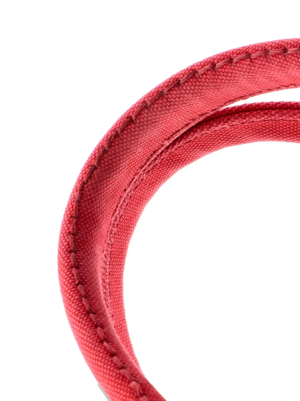 Pre-owned Prada Canapa Canvas Mini Tote Bag In Red