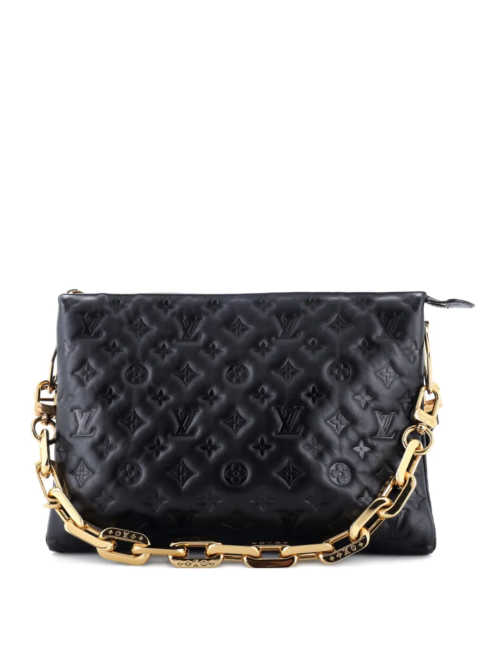 Louis Vuitton Pre-Owned Coussin Bag Monogram Embossed Lambskin MM crossbody bag - Schwarz