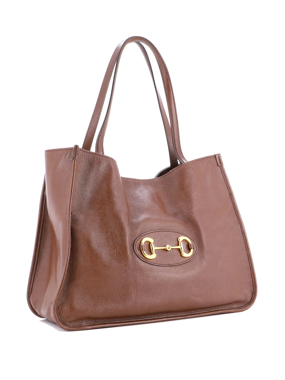 Gucci Pre-Owned Horsebit 1955 Leather Medium tote bag - Marrone
