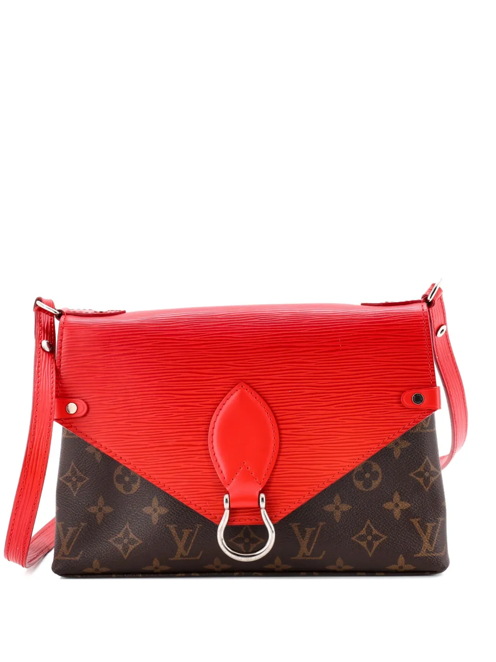 Louis Vuitton Pre-Owned Saint Michel Handbag Monogram Canvas and Epi Leather shoulder bag - Marrone