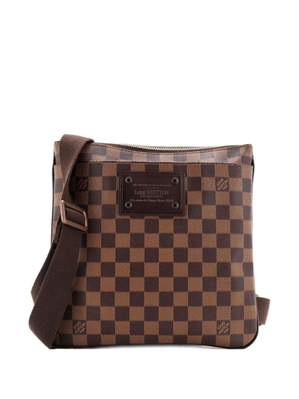 Louis Vuitton Pre-Owned Brooklyn Pochette Plate Damier crossbody bag - Marrone
