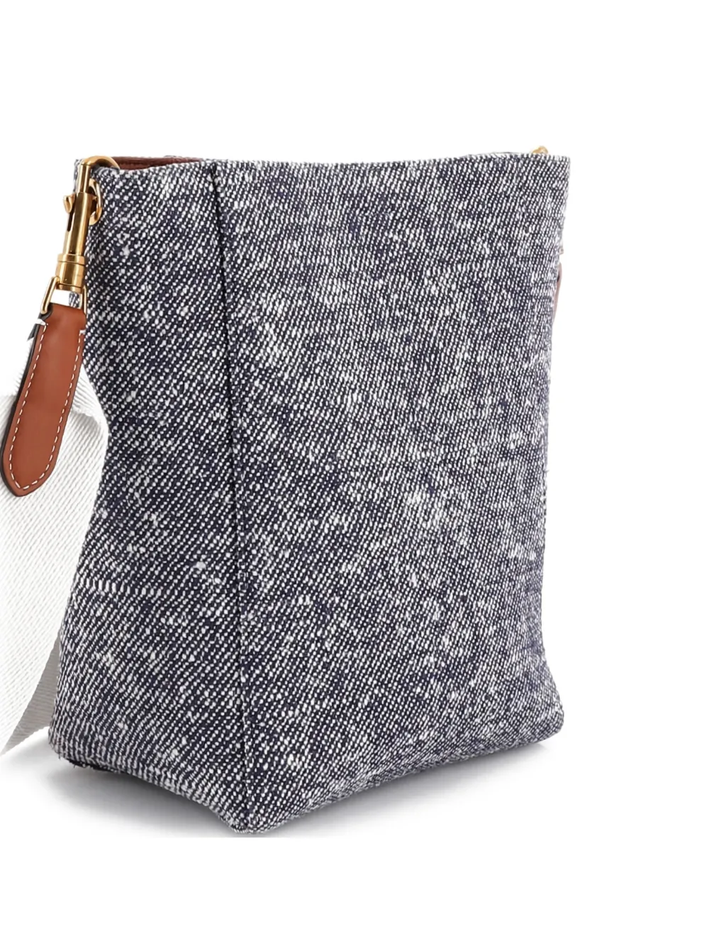 Celine Pre-Owned Sangle Seau Bag Tweed Small bucket bag | Blue | Image 1