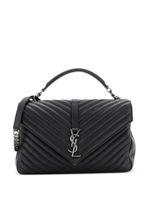 Saint Laurent Pre-Owned bolsa de hombro College grande de piel y Matelasse con motivo y monograma Classic