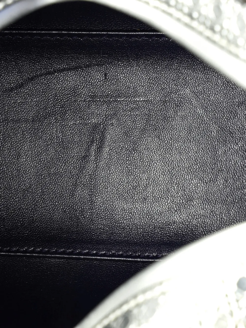 Pre-owned Dior Lady  Bag Micro Cannage Ombre Metallic Calfskin Medium Satchel In Blue