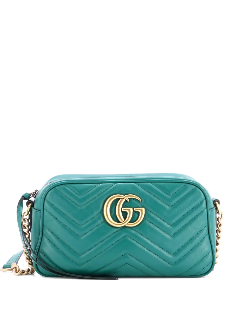 Gucci Pre-Owned GG Marmont Shoulder Bag Matelasse Leather Small crossbody bag - Verde