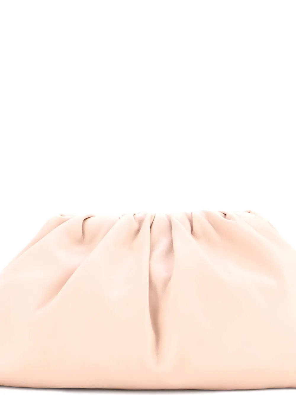 Pre-owned Bottega Veneta The Pouch Leather Teen Clutch Bag In Neutral