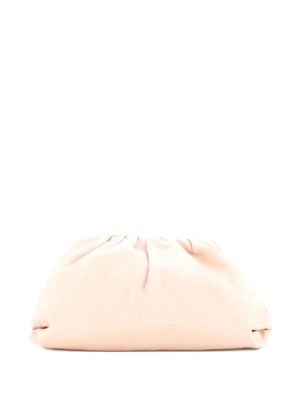 Pre-owned Bottega Veneta The Pouch Leather Teen Clutch Bag In Neutral