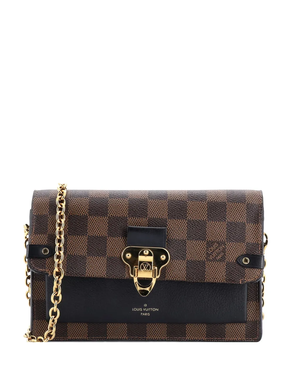 Louis Vuitton Pre-Owned Vavin Chain Wallet NM Damier with Leather crossbody bag - Nero